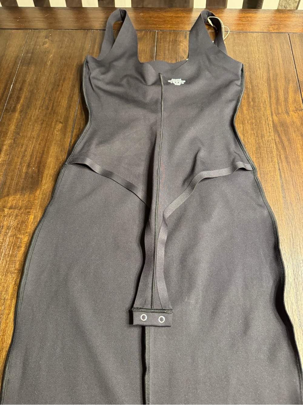 SKIMS Body Long Slip Dress Onyx Black Maxi Shapewear Bodysuit XS Bodycon - Picture 7 of 15